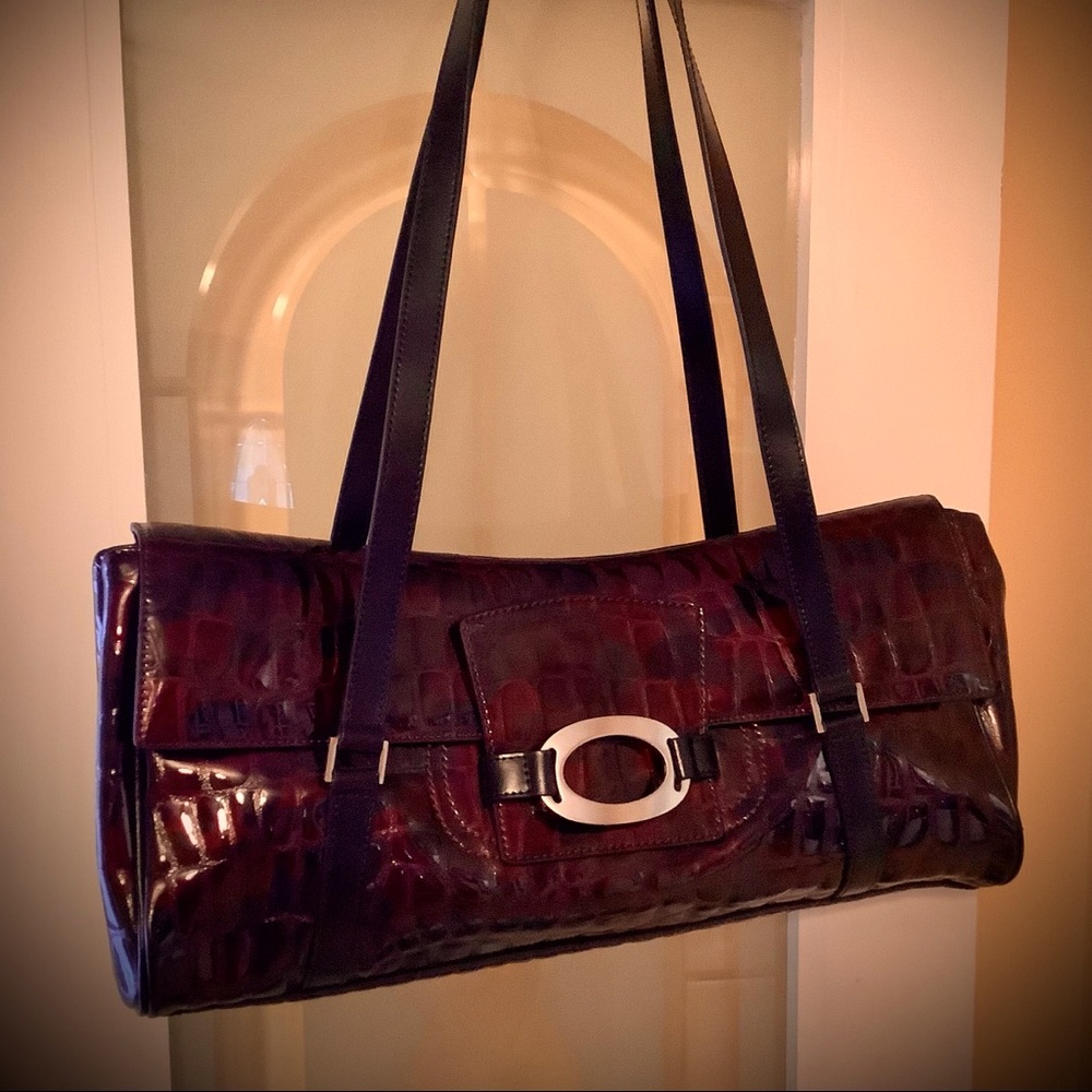 Charlie Larson Embossed Vegan Leather Satchel